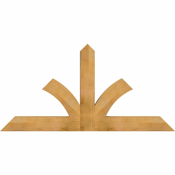 Ekena Millwork Richland Rough Sawn Timber Gable Bracket, Western Red Cedar, 72"W x 36"H x 4"D x 6"F, 12/12 Pitch GBW072X36X0406RIC00RWR - main